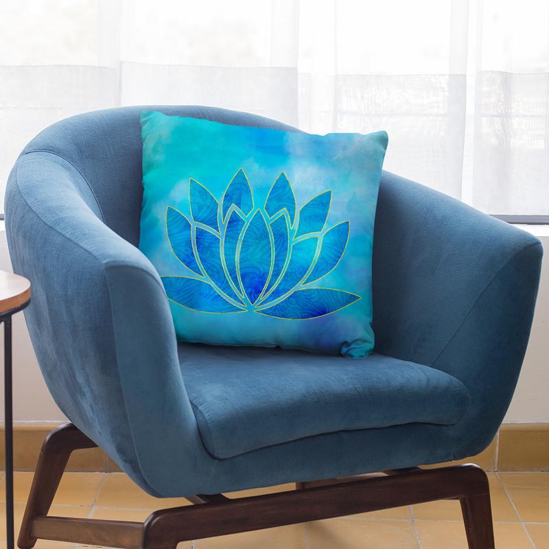 Lotus Flower I Throw Pillow By Andrea Haase