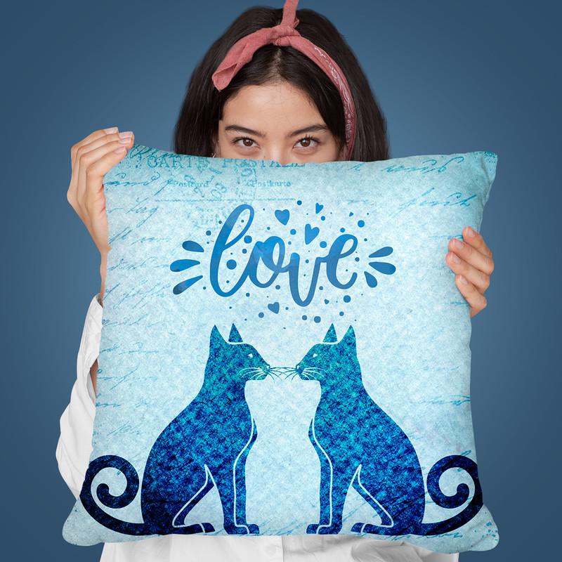 Love Cats Throw Pillow By Andrea Haase