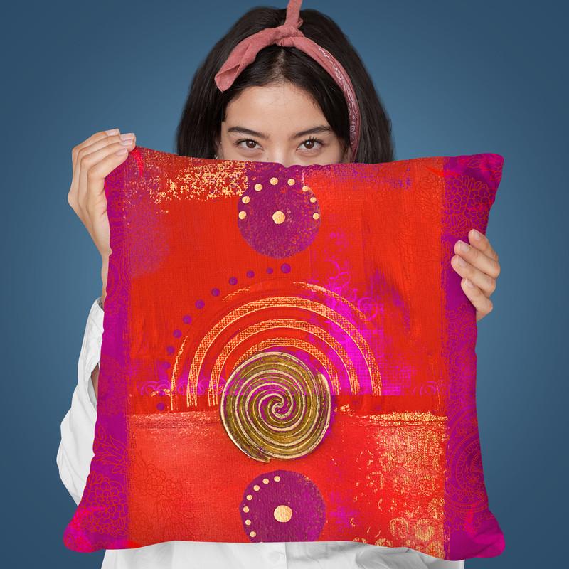 Magic Sun Throw Pillow By Andrea Haase