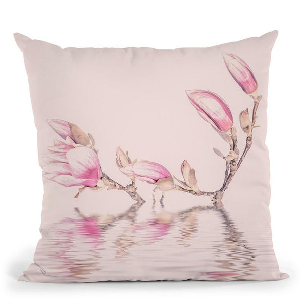 Magnolia Soft Pink Throw Pillow By Andrea Haase
