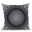 Mandala Grey White Throw Pillow By Andrea Haase