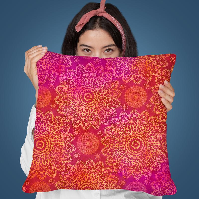 Mandala Pattern Iv Throw Pillow By Andrea Haase