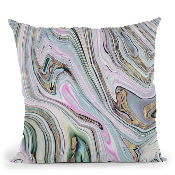 Marble Fluid Throw Pillow By Andrea Haase