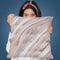 Marble Peach Pink Throw Pillow By Andrea Haase