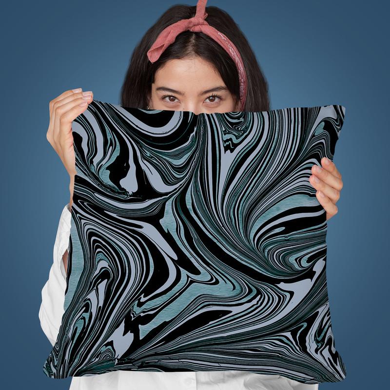 Marble Square Throw Pillow By Andrea Haase
