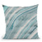Marble Teal Blue Throw Pillow By Andrea Haase
