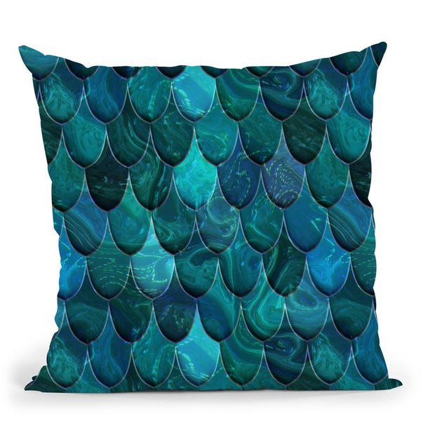 Mermaid Blue Ii Throw Pillow By Andrea Haase