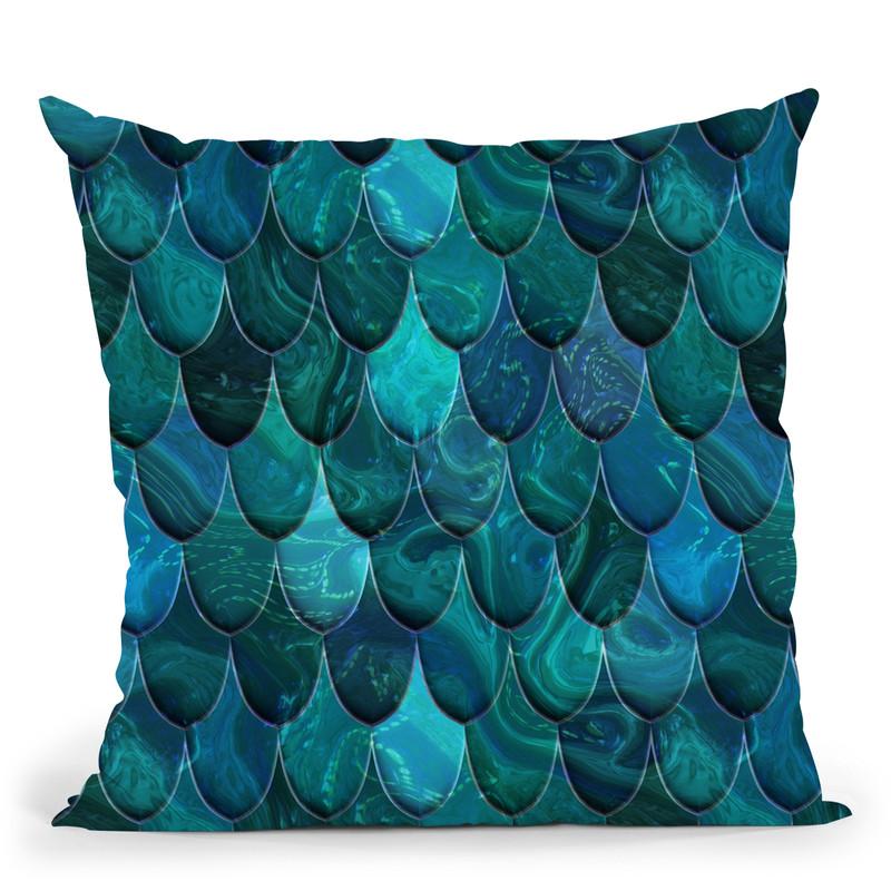 Mermaid Blue Ii Throw Pillow By Andrea Haase