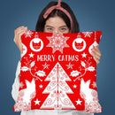 Merry Catmas Red Ii Throw Pillow By Andrea Haase