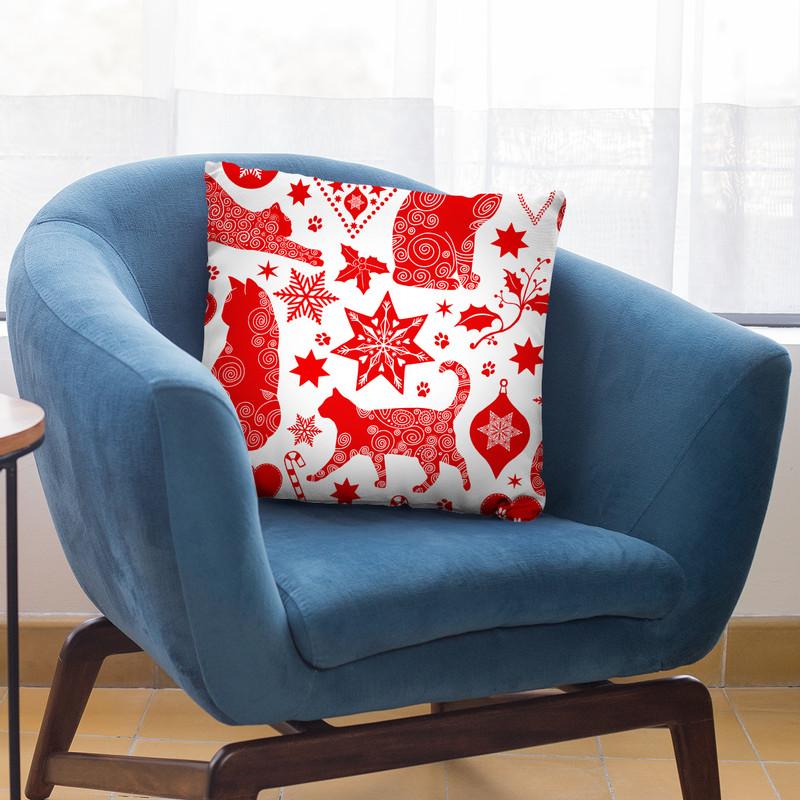 Merry Catmas Throw Pillow By Andrea Haase