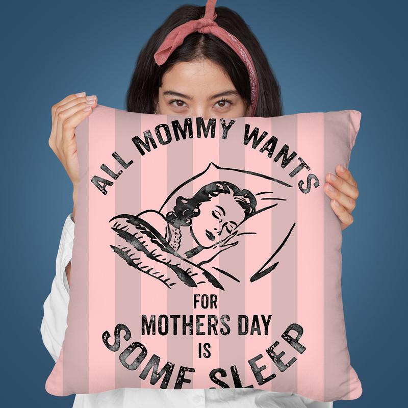 Mommy Sleep Throw Pillow By Andrea Haase