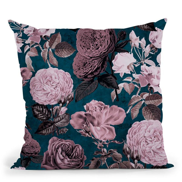 Moody Flowers I Throw Pillow By Andrea Haase