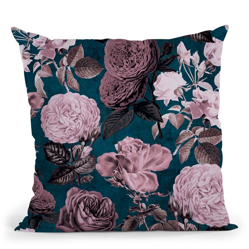 Moody Flowers I Throw Pillow By Andrea Haase