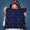Moon Pattern Blue Gold Throw Pillow By Andrea Haase