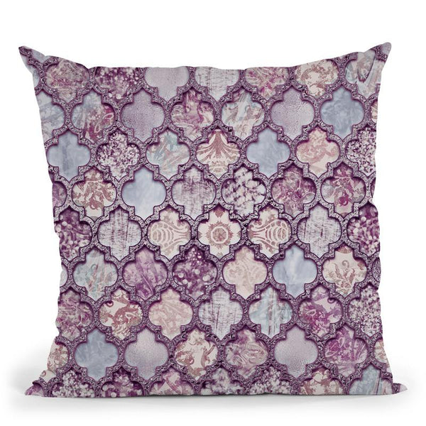 Morocco Tile Blush Throw Pillow By Andrea Haase