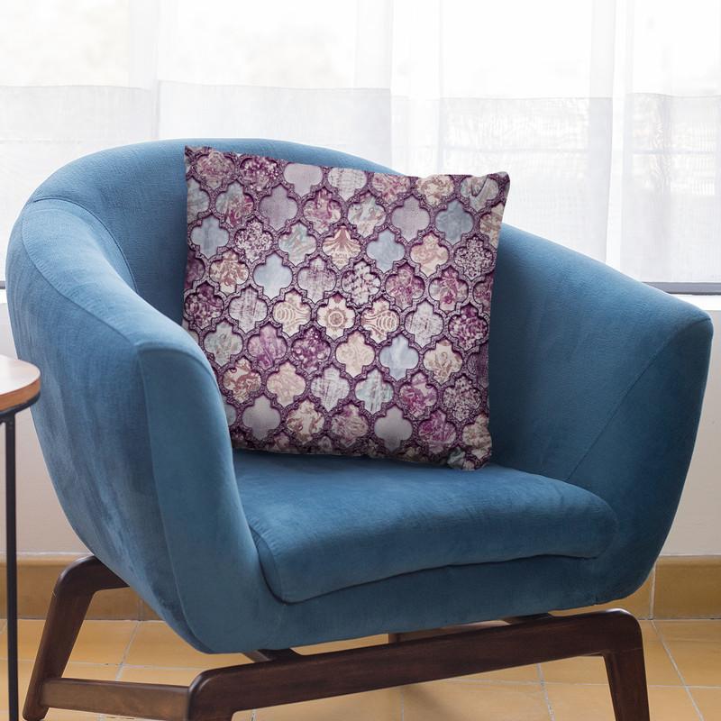 Morocco Tile Blush Throw Pillow By Andrea Haase