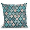 Morocco Tile Teal I Throw Pillow By Andrea Haase