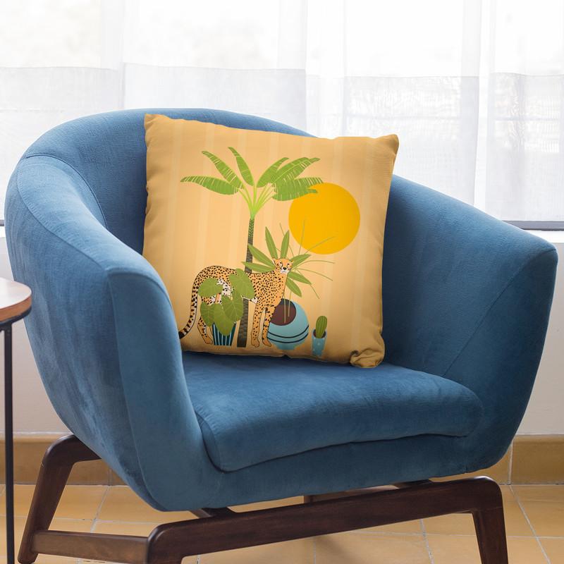 My Urban Jungle Cat I Throw Pillow By Andrea Haase