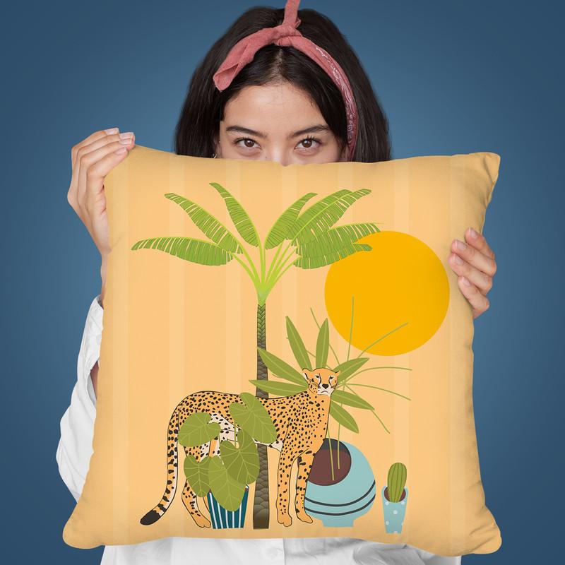 My Urban Jungle Cat I Throw Pillow By Andrea Haase