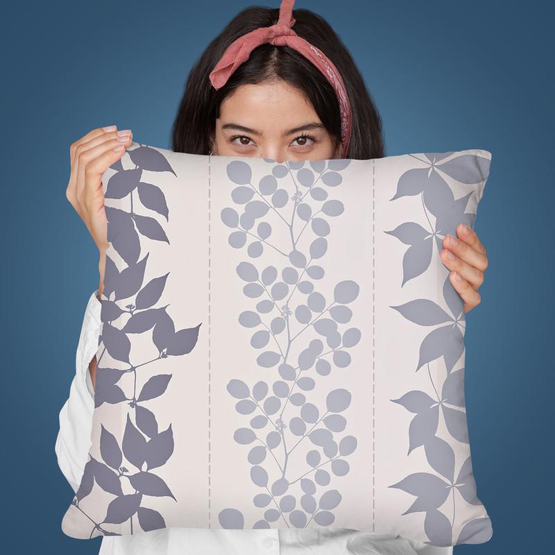 Neutral Leaf I Throw Pillow By Andrea Haase
