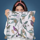 Nostalgic Bird Pattern I Throw Pillow By Andrea Haase