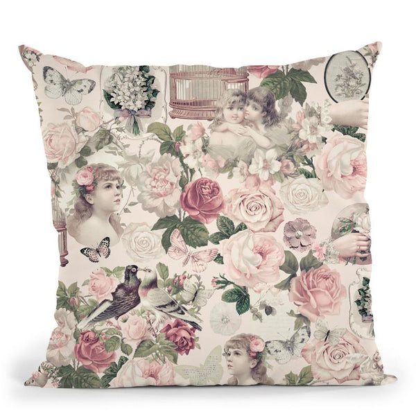 Nostalgic Kitsch Pattern Ii Throw Pillow By Andrea Haase
