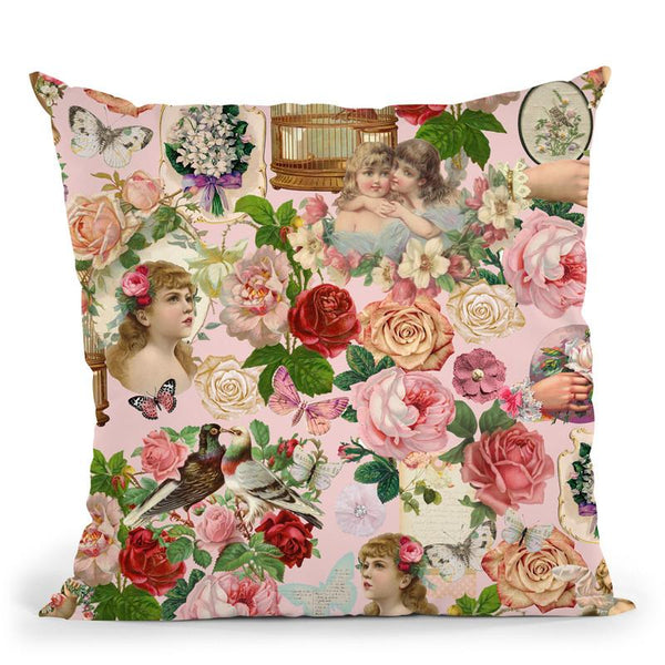 Nostalgic Kitsch Pattern Throw Pillow By Andrea Haase