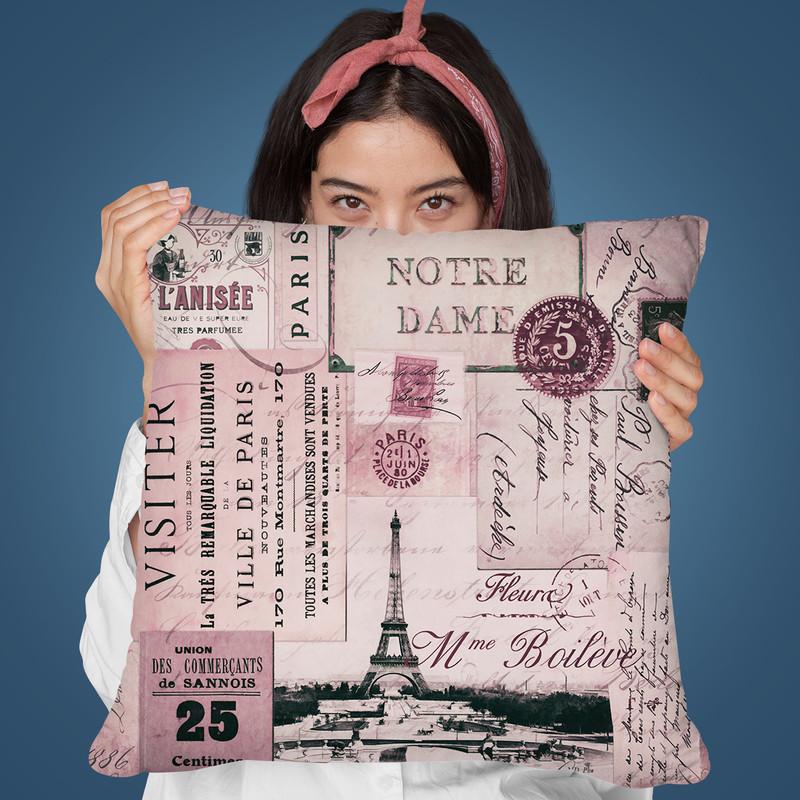 Nostalgic Paris Throw Pillow By Andrea Haase