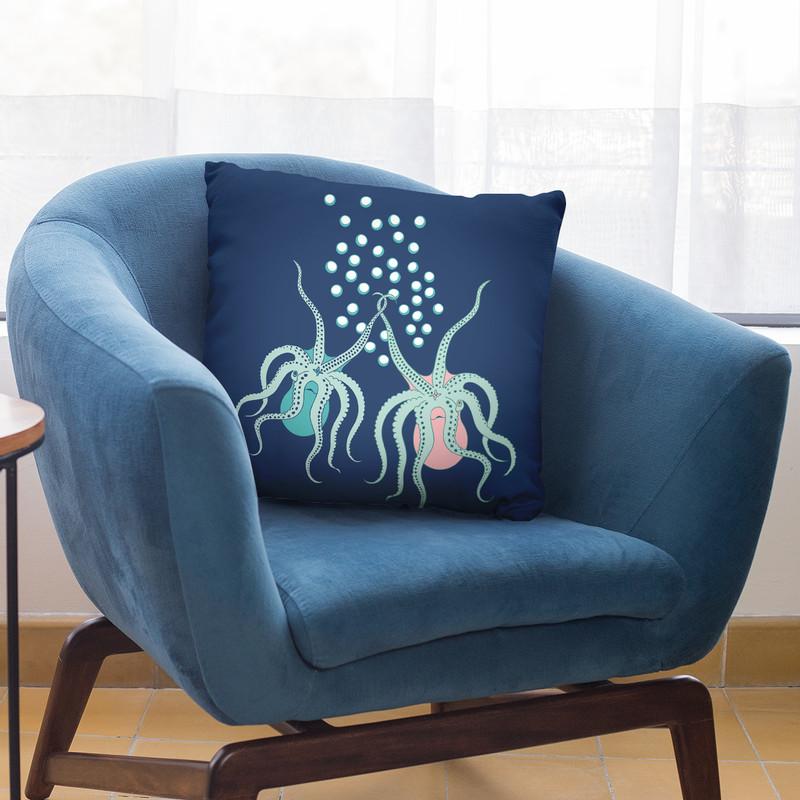 Octopus Love Throw Pillow By Andrea Haase