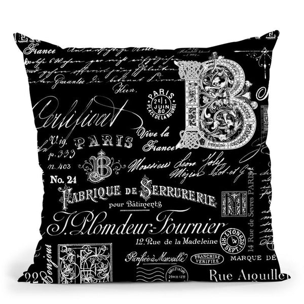 Old Lettering I Throw Pillow By Andrea Haase