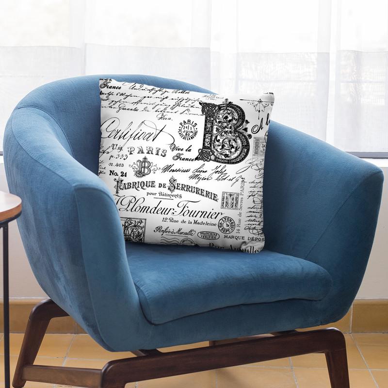 Old Lettering Throw Pillow By Andrea Haase