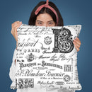 Old Lettering Throw Pillow By Andrea Haase