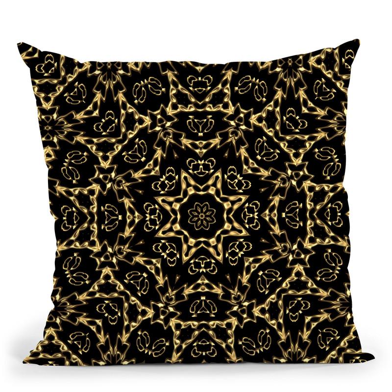 Oriental Ornament Gold Ii Throw Pillow By Andrea Haase