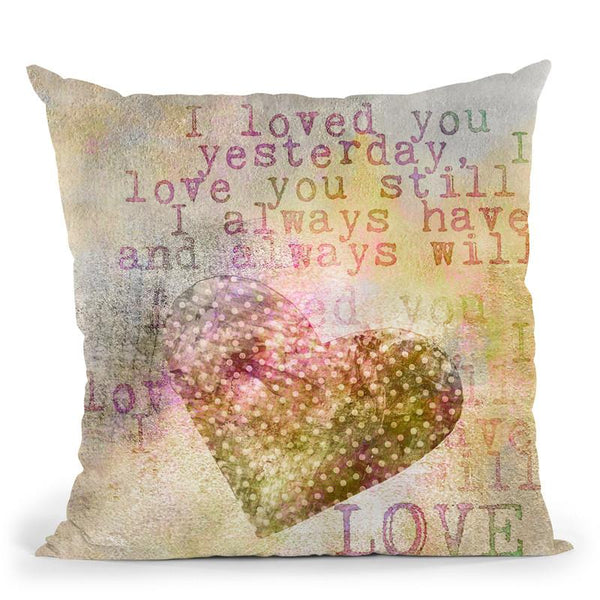 Painted Heart Throw Pillow By Andrea Haase