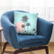 Palm Tree Pink Aqua Throw Pillow By Andrea Haase