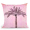 Palm Tree Pink I Throw Pillow By Andrea Haase