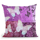 Papillon Pink Throw Pillow By Andrea Haase