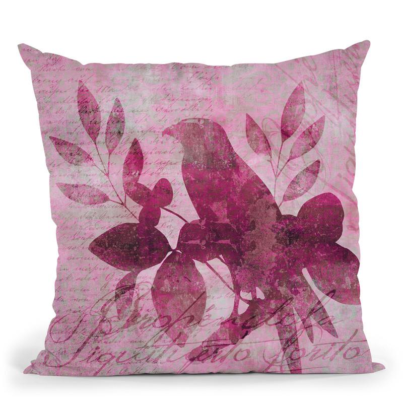 Paradise Bird Lila Throw Pillow By Andrea Haase