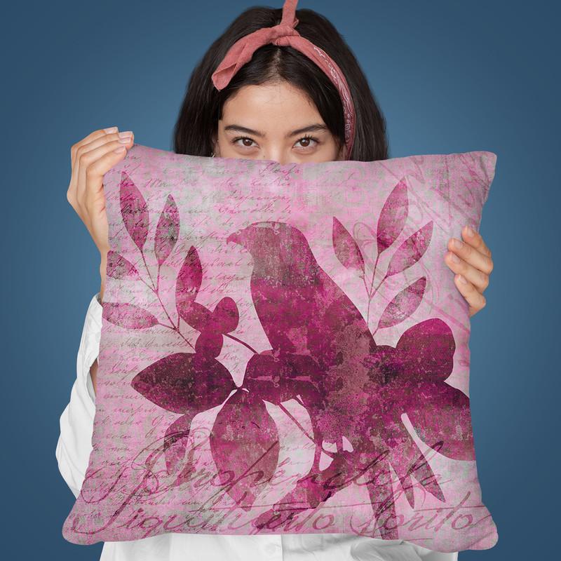 Paradise Bird Lila Throw Pillow By Andrea Haase
