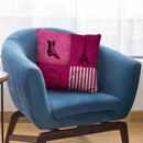 Paris Collage Throw Pillow By Andrea Haase