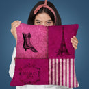 Paris Collage Throw Pillow By Andrea Haase