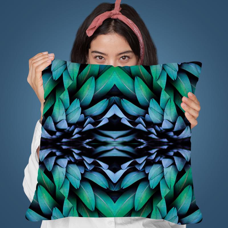 Parrot Feather Master Throw Pillow By Andrea Haase