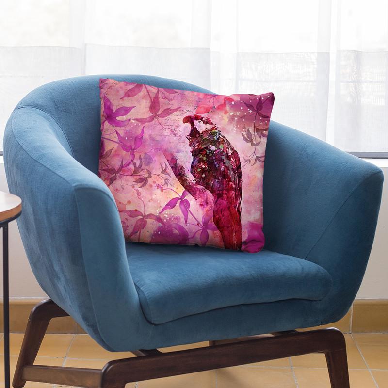 Parrot I Throw Pillow By Andrea Haase