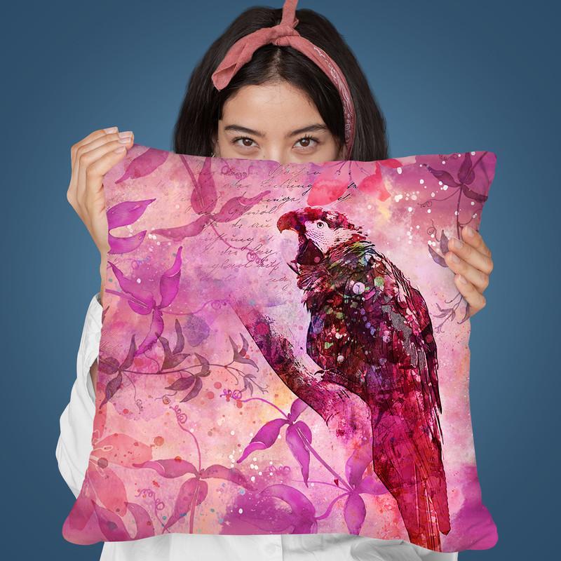 Parrot I Throw Pillow By Andrea Haase