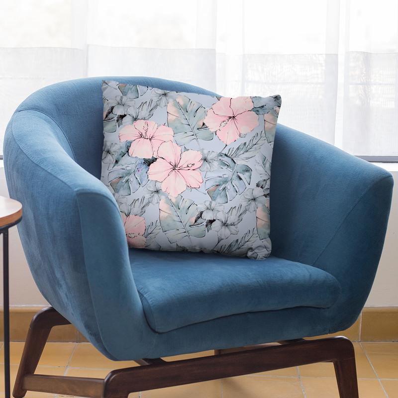 Pastel Exotic Flowers Throw Pillow By Andrea Haase