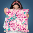 Pastel Pink Watercolor Flowers Throw Pillow By Andrea Haase