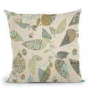 Patchwork Autumn Leaf Throw Pillow By Andrea Haase