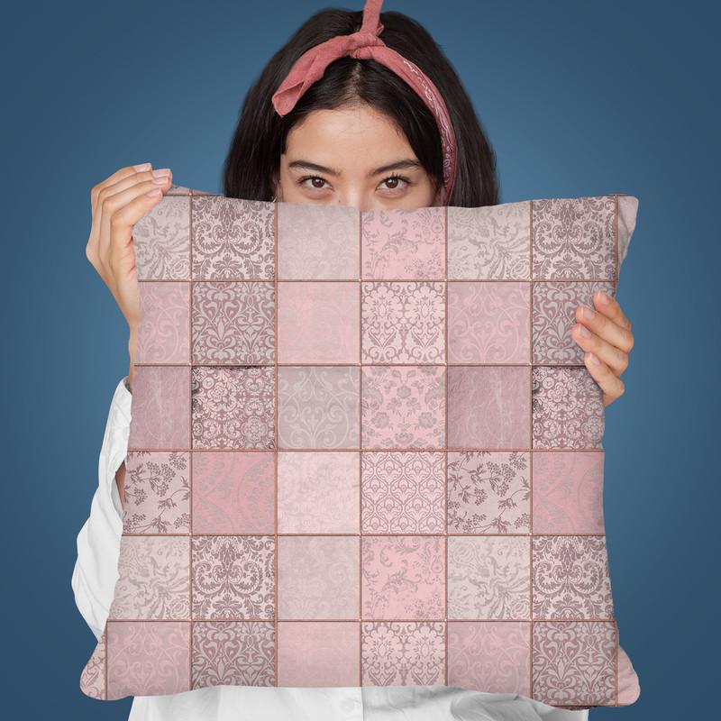 Patchwork Ii Throw Pillow By Andrea Haase