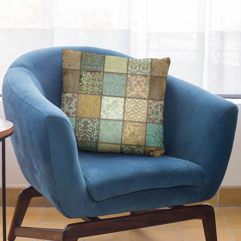 Patchwork Mit Naht Throw Pillow By Andrea Haase