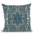 Pattern Blue Throw Pillow By Andrea Haase